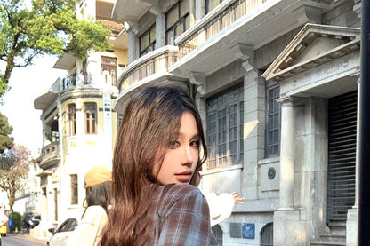 Button-Up Plaid Shirt