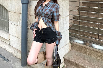 Button-Up Plaid Shirt