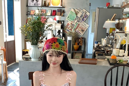 Bodycon Dress Strap Mini Floral Panel Spaghetti Asymmetrical Print