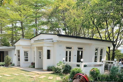 Halter-Neck Button-Up Shirt Striped Shirred