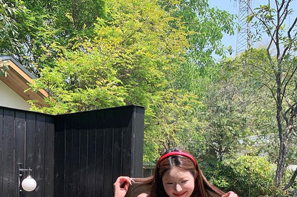 Halter-Neck Button-Up Shirt Striped Shirred