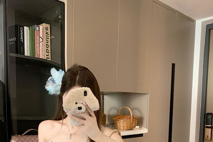 Top Gingham Lace-Up Tube