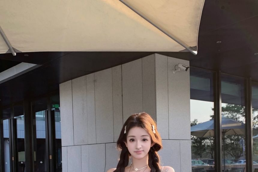 Print Spaghetti Floral Dress Mini A-Line Strap Shirred