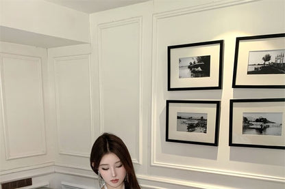 Mini Halter-Neck Dress Rhinestone A-Line Satin