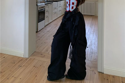 Ruffled Wide Leg Tube High Numbering / Top Waist Pants