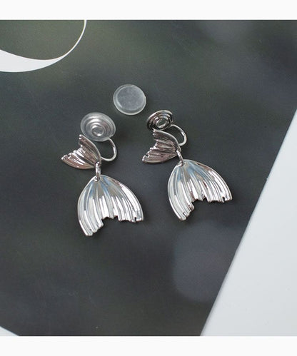 Clip-On / Tail Fish Earring Stud