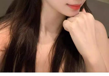 Drop Gingko Earring Clip-On / Rhinestone