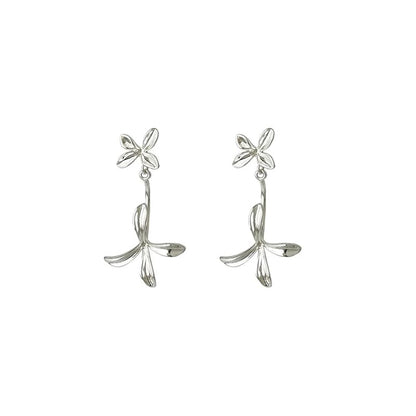/ Earring Clip-On Flower Drop