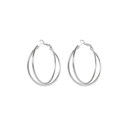 / Earring Clip-On Layered Hoop