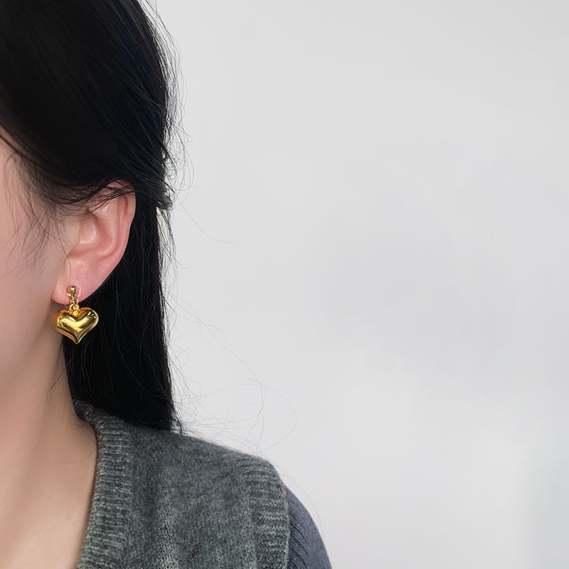 Heart Earring / Drop Clip-On