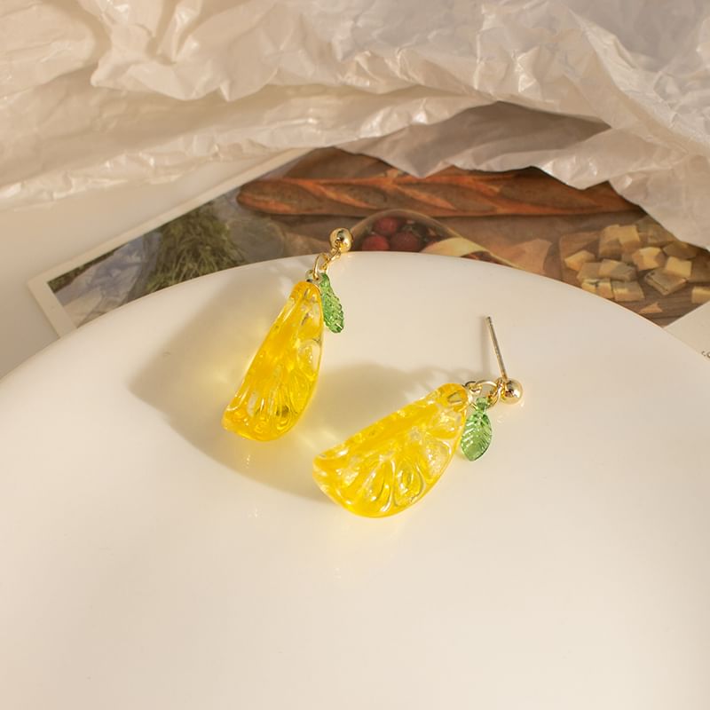 Earring Lemon Drop / Clip-On