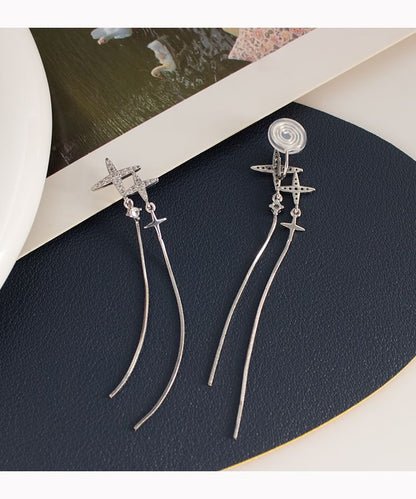 Earring / Clip-On Rhinestone Star Dangle