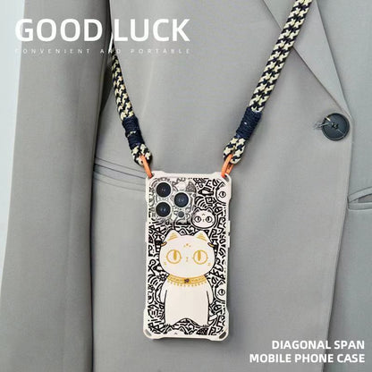 Phone Strap Cat Set Case Lanyard /