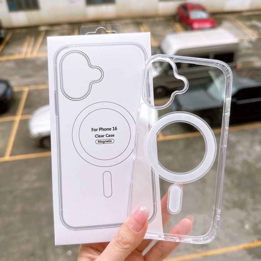 (Compatible Transparent Magnetic MagSafe) with Phone Case