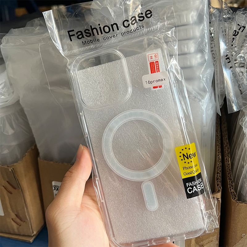 (Compatible Transparent Magnetic MagSafe) with Phone Case