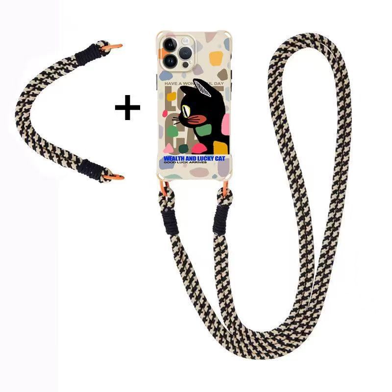 Phone Set Cat Case Lanyard / Strap