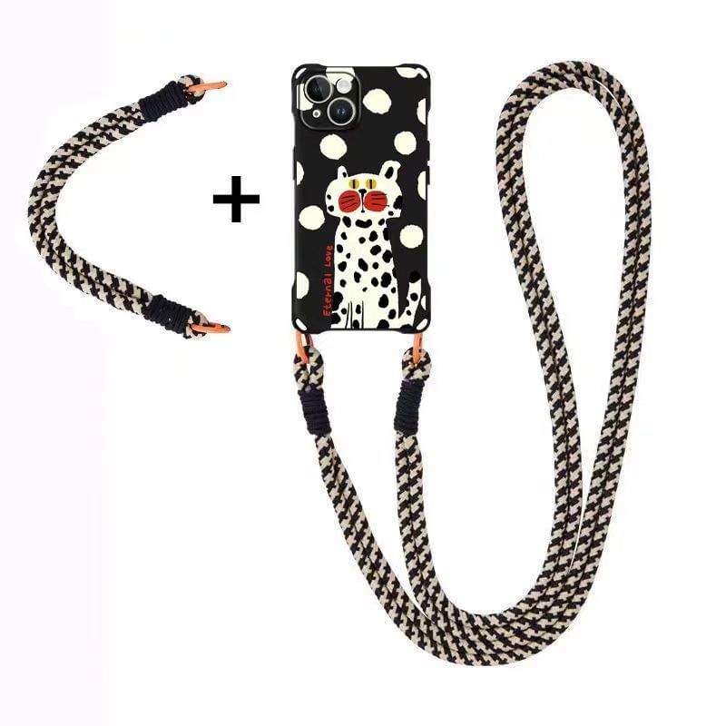 / Lanyard Set Case Phone Strap Cat