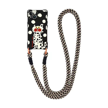/ Lanyard Set Case Phone Strap Cat