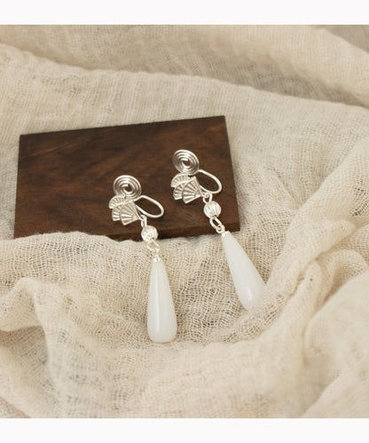 Designs) Gemstone Faux Fan (Various Cuff Earring Alloy Ear Drop / Rhinestone