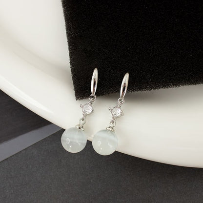 Earring (Various Faux Stone Dangle Cuff Alloy Designs) / Ear Eye Cat