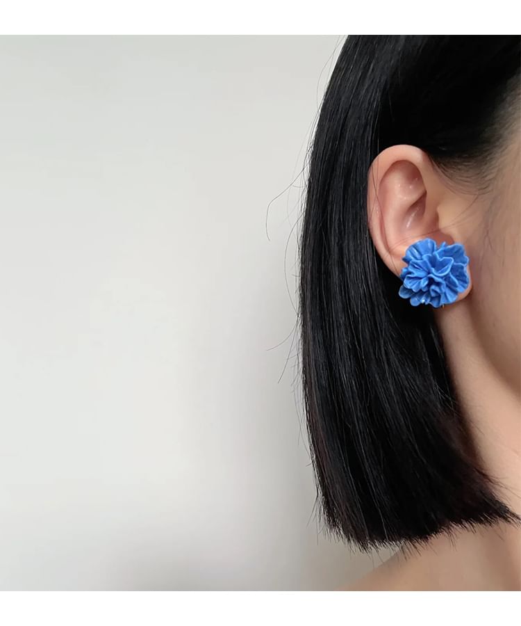 Floral Alloy Stud Cuff Earring / Ear