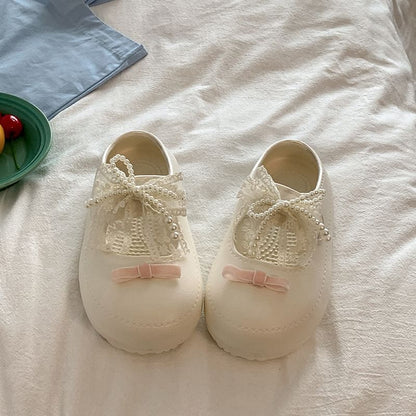 Leather Beaded Faux Sandals