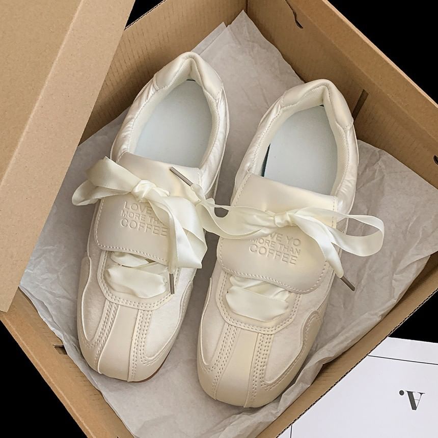 Balletcore Sneakers Ribbon Lettering