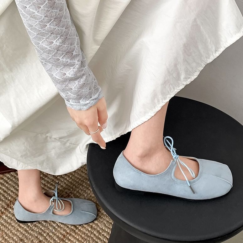 Flats Ribbon Toe Square