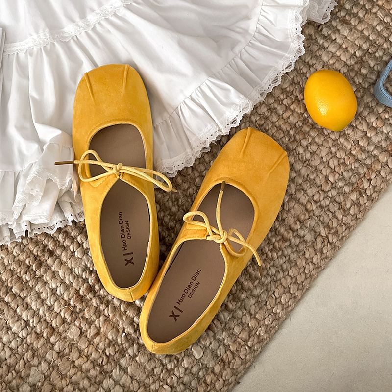 Flats Ribbon Toe Square