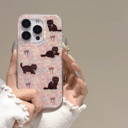 Floral Case / Strap Phone Set Cat
