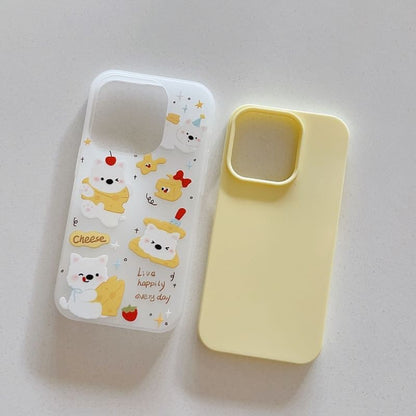 Cheese Case Phone / Dog Set Charm