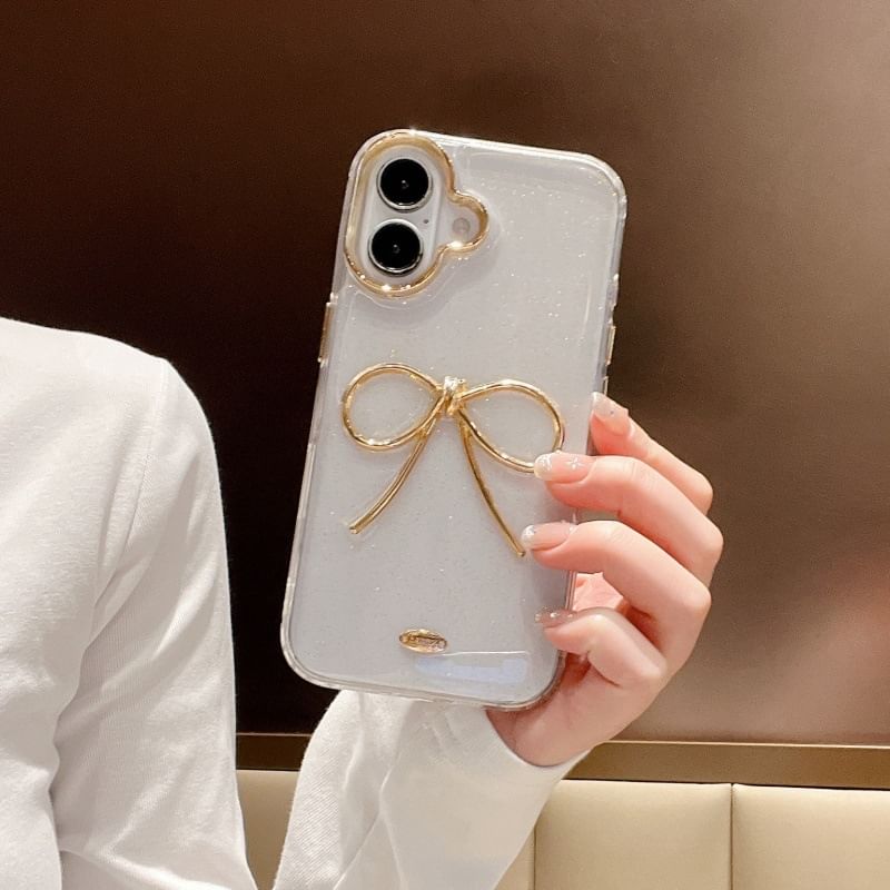 Case Phone Metallic Bow Trim