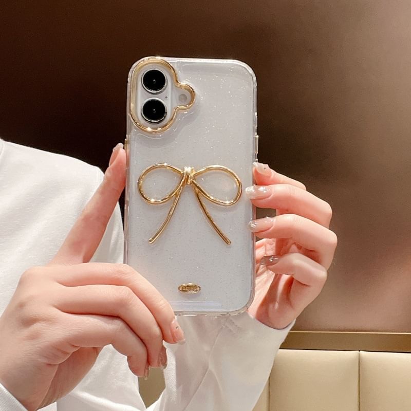 Case Phone Metallic Bow Trim