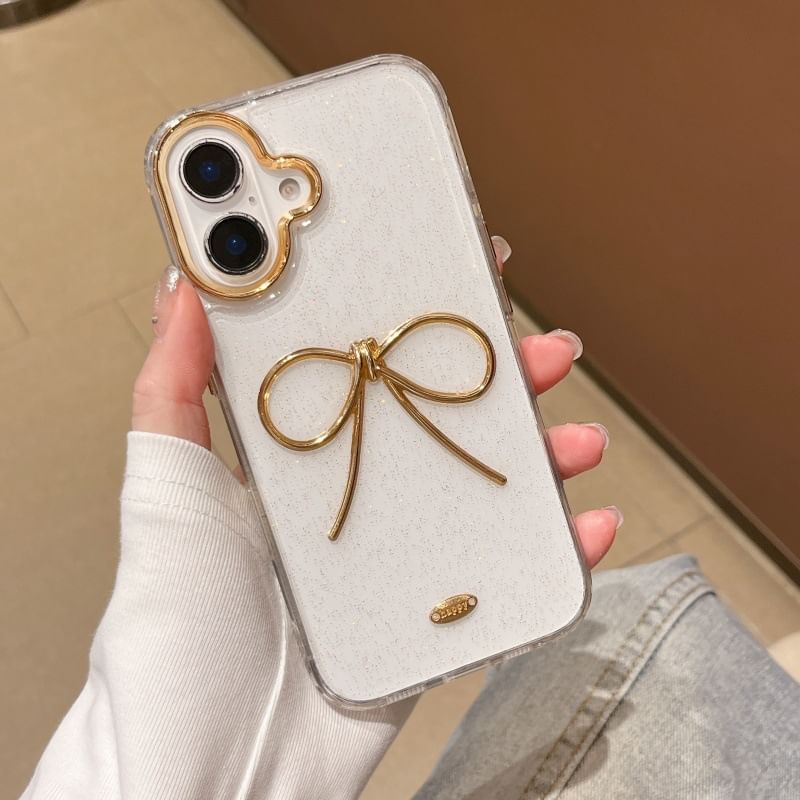Case Phone Metallic Bow Trim