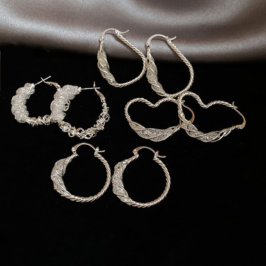 Alloy (Various Hoop Earring Designs) Twisted
