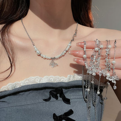 Faux Pearl Alloy Choker (Various Designs) Pendant