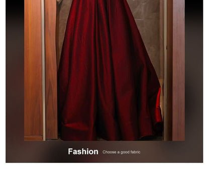 Gown Evening Ruched Maternity Off-Shoulder Glitter A-Line Short-Sleeve