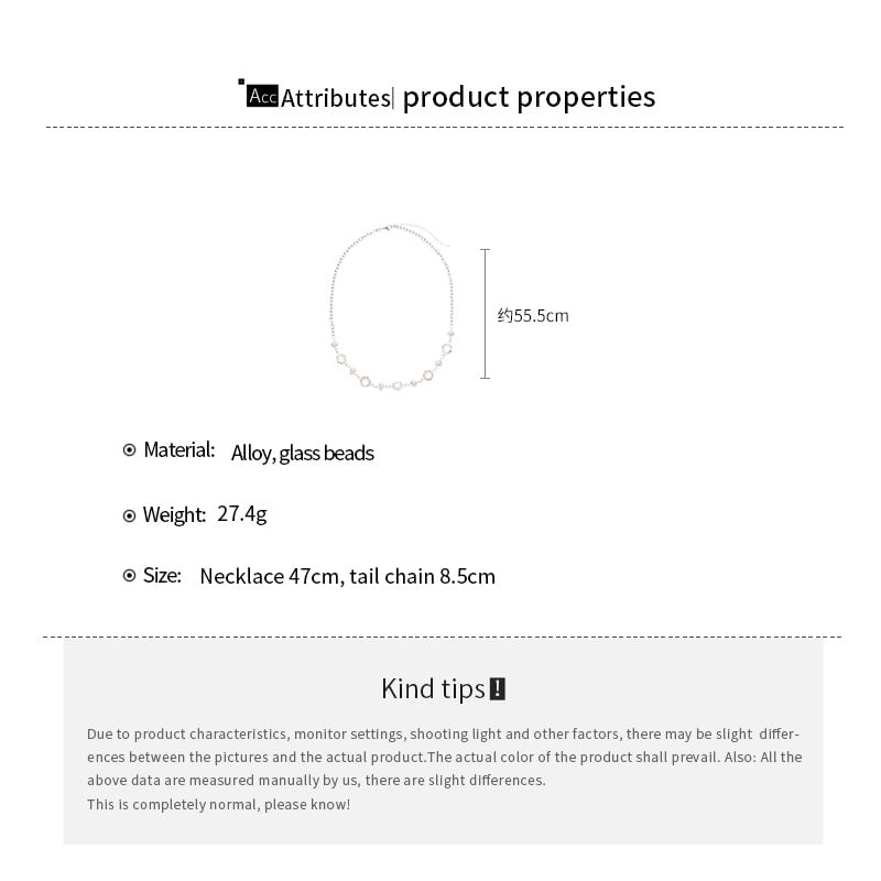 Bracelet / Alloy Choker Glass Bead Station