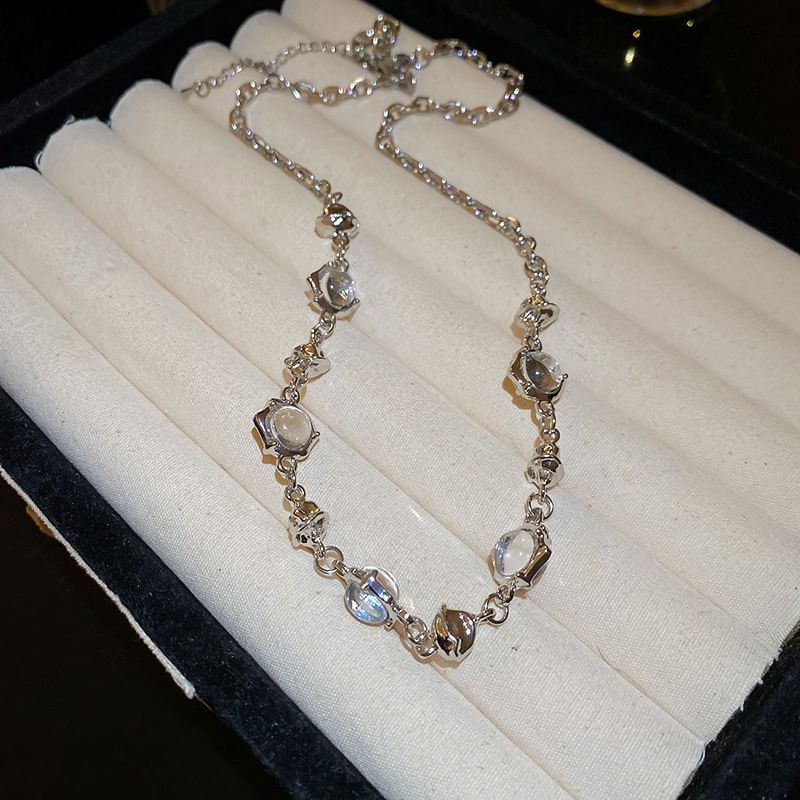 Bracelet / Alloy Choker Glass Bead Station