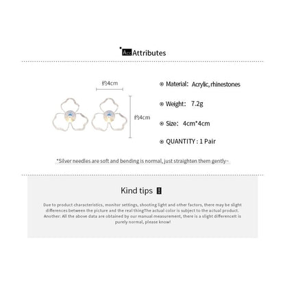 Designs) Floral Rhinestone (Various Acrylic Earring Statement