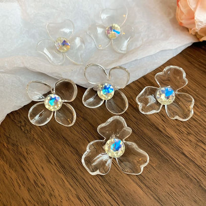 Designs) Floral Rhinestone (Various Acrylic Earring Statement
