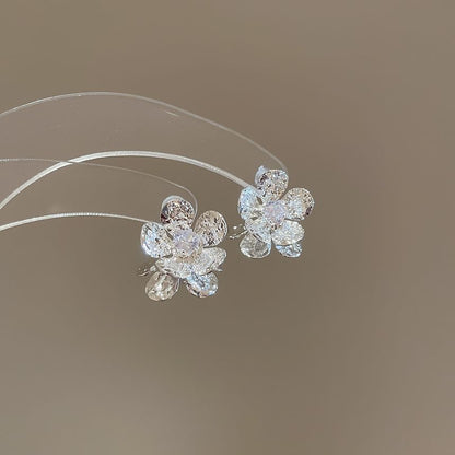 Earring Rhinestone Alloy Floral Statement
