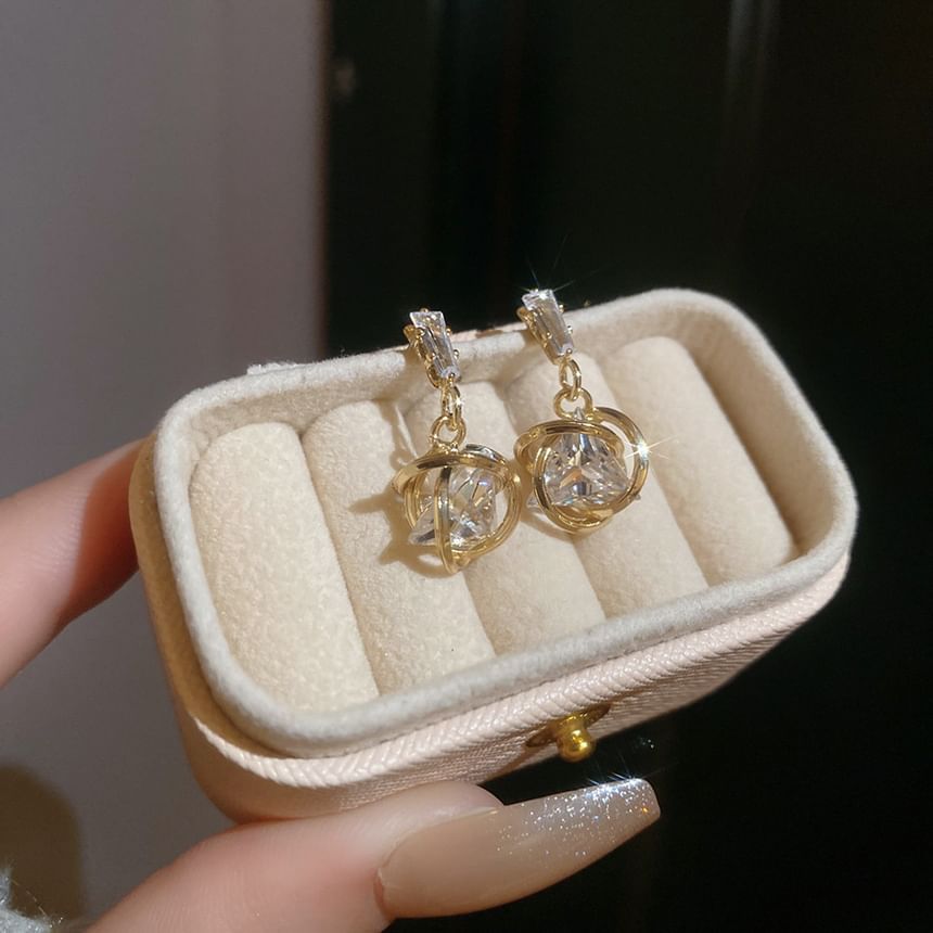 Earring Drop Alloy Rhinestone