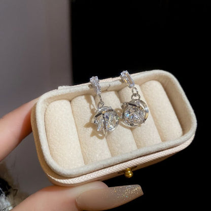 Earring Drop Alloy Rhinestone