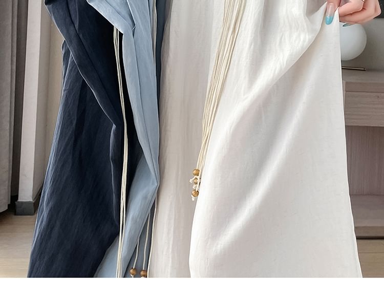 High Plain Leg Wide Pants Waist Designs) (Various