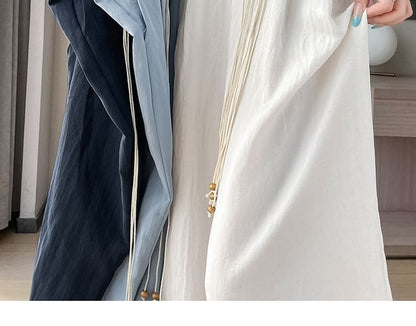 High Plain Leg Wide Pants Waist Designs) (Various