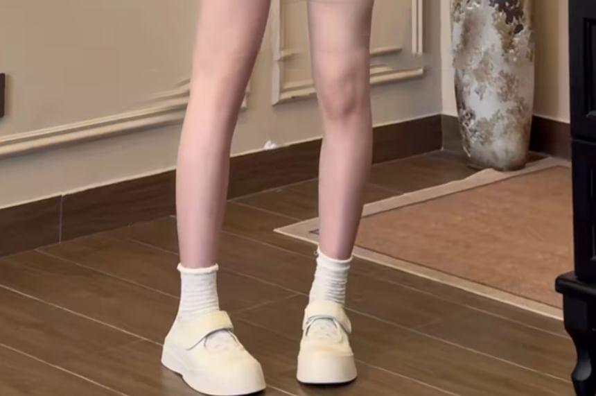 Skort Pleated Waist Plain High