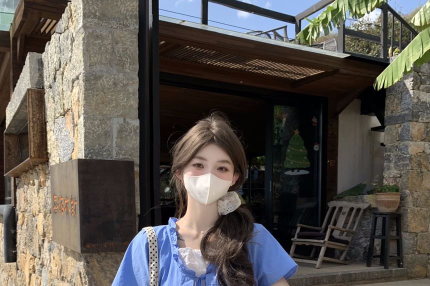 Two Two-Piece Mock Top Maxi High Waist / Short-Sleeve Tone