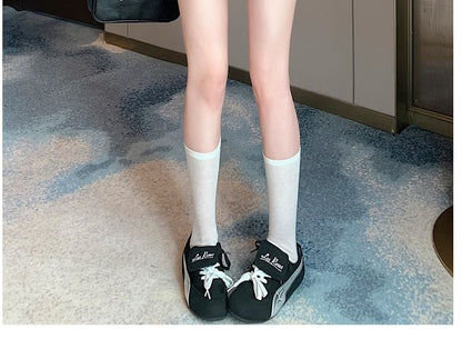 Dotted Waist High A-Line Mini Skirt