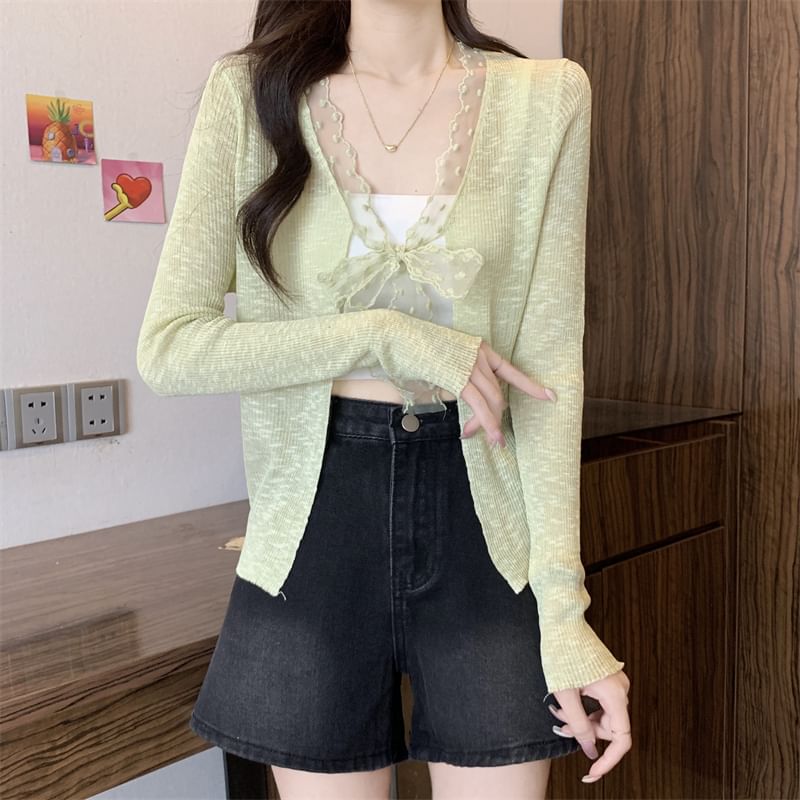 Open Plain Front Light Cardigan